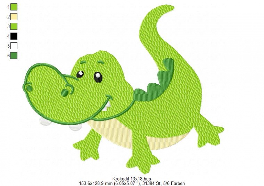 Preview: Crocodile 5'x7'